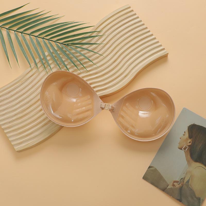 Круглая чашка наклейка на грудь поддержка ладони свадебное платье сборка силиконовый ремешок невидимый дышащий бюстгальтер наклейка нижнее белье