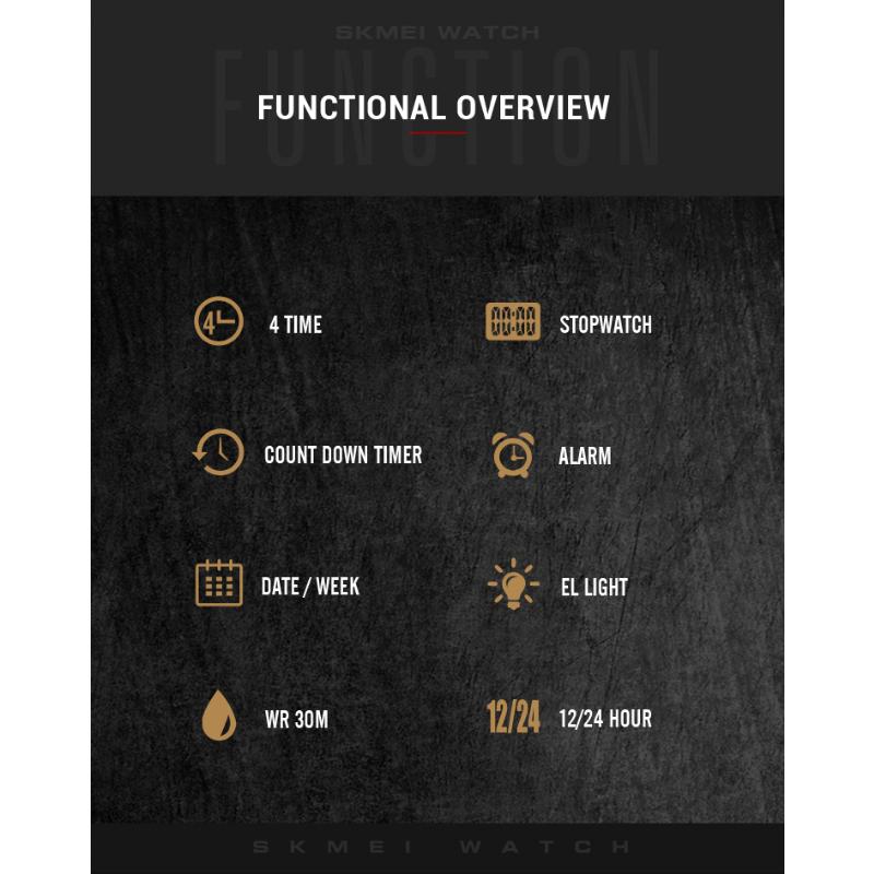 Skmei Многофункциональные светящиеся водонепроницаемые крутые цифровые часы для мужчин Мужские электронные кварцевые часы Креативные наручные часы с двойным дисплеем
