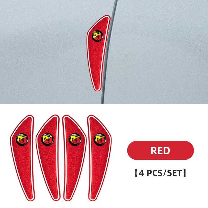 HIBWO1 4Pcs Car Styling Door Side Edge Anti-collision Bumper Strip Sticker For Fiat Abarth 595 Abarth 500 Abarth 124 Spider Accessories