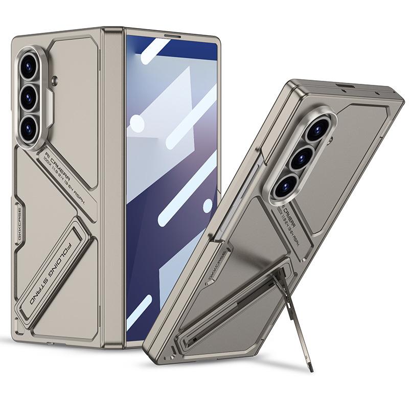 Подходит для чехла для мобильного телефона Samsung Z Fold7, подставка, чехол для мобильного телефона Vision, индивидуальность, центральная ось, полная защита, легкая роскошь
