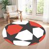 Football Round Area Rug Design for Balcony Foyer Kitchen Game Room Anti-slip Round Rug Decorate Offices Gift for Festivals