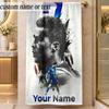 Beach TowelCristiano Ronaldo Custom Name Text Personalized Soft Towel for Beach Pool Indoor Home Decor Gift
