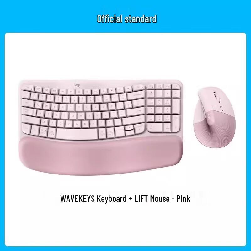 Logitech WAVE KEYS LIFT COMBO Wireless Ergonomic Keyboard and Mouse Combo
