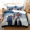 Goldorak Duvet Cover Set 3 Piece Bedding Set Robot Pattern Bed Set with Pillowcases for Home Decor