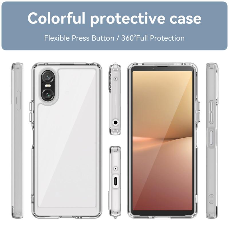 For Sony Xperia 10 VI Case Sony Xperia 10 VI Cover Funda Shockproof Clear PC + TPU Silicone Phone Back Cover Sony Xperia 10 VI