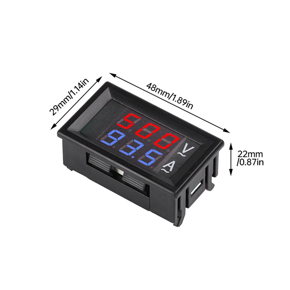 AC50-500V 10A 50A 100A Digital Voltmeter Ammeter 0.28" Dual LED Display Panel with Transformer