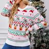 Women's Fashion Sweet Knitted Sweater Pullover Long Sleeve Christmas Sweater