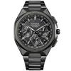 Часы Citizen Attesa Satellite Ceramic Black Titanium, Питание от света, Eco-Drive, GPS, Радиоуправление, Водонепроницаемые, Черные, Безель, Серия, CC4105-69E,