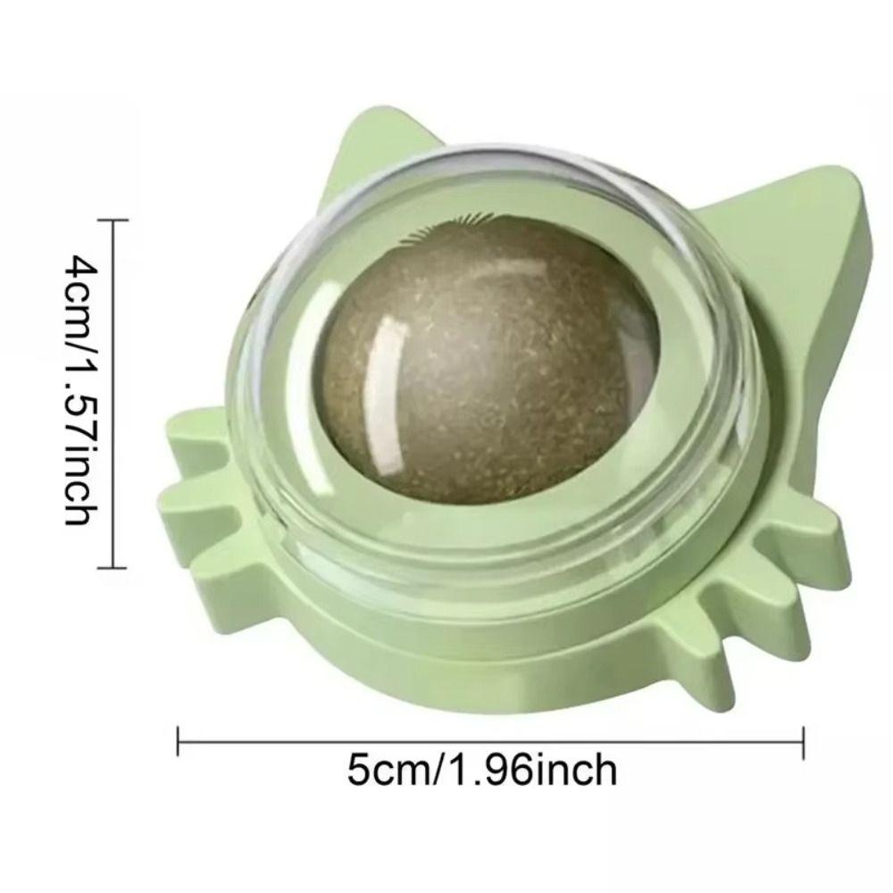 2025 Rotatable Catnip Ball Toy Natural Healthy Cat Wall Stick-on Promote Digestion Sugar Licking Kitten Toy