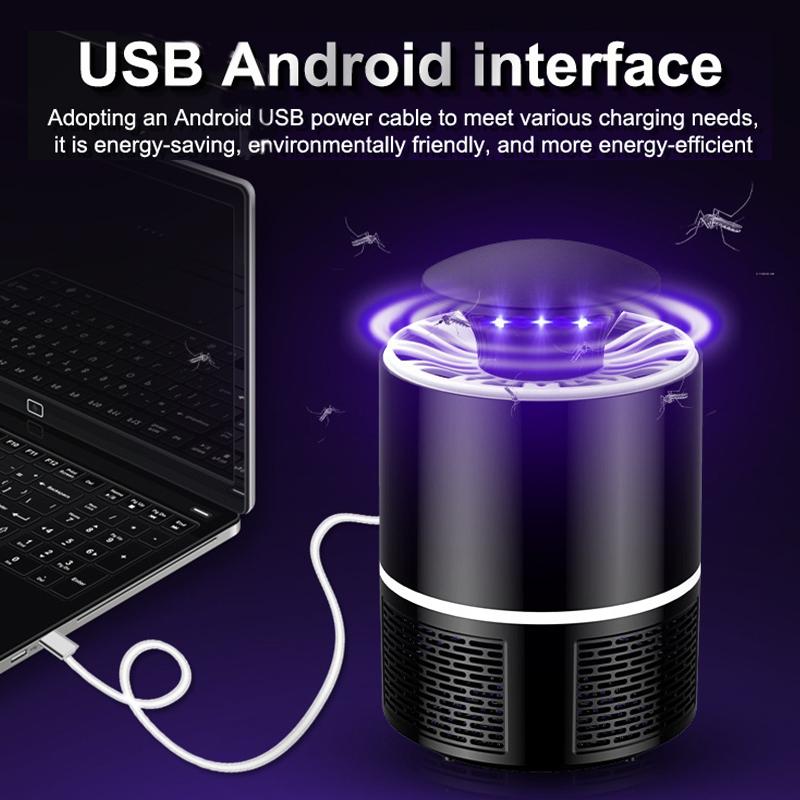 Ультрафиолетовые волны синего света Лампа-уничтожитель комаров USB Без шума Электрическая ловушка для комаров для улицы, помещения, дома Ловушка Репеллент Муха Насекомое