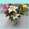 Realistic Cloth 3d Artificial Lilies Flowers For Wedding Decor Home Props