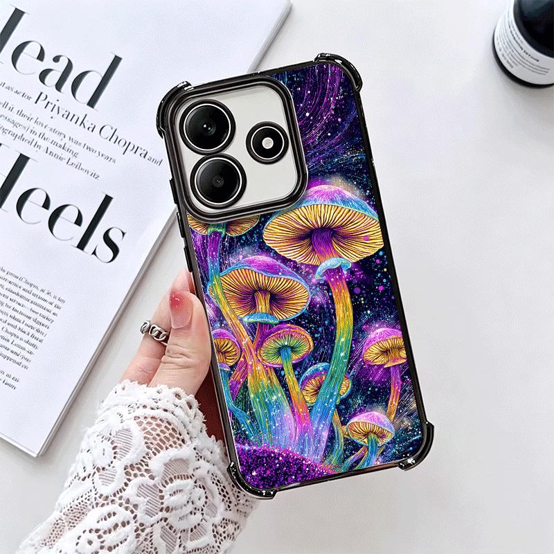 Weird Psychedelic Mushroom Soft Phone Case For Xiaomi Redmi Note 14 15 Pro Plus 13 12 11S 11T 5G 10 9S 9 Plating Anti-Fall Funda