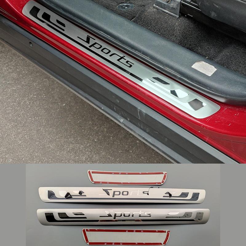Door Sill Strip Protector Scuff Plate Trim For Rivian R1S R1T -2024 Car Exterior Accessories Stickers Threshold Guard Pedal