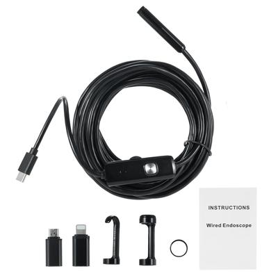 Двойная линза бороскоп эндоскоп камера с подсветкой для iOS Android 1920P IP68 водонепроницаемый осмотр