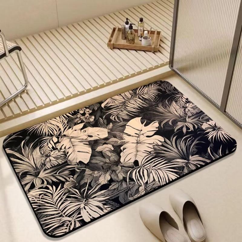 Bathroom door absorbent soft floor mat Diatom quick drying toilet non-slip toilet toilet foot mat