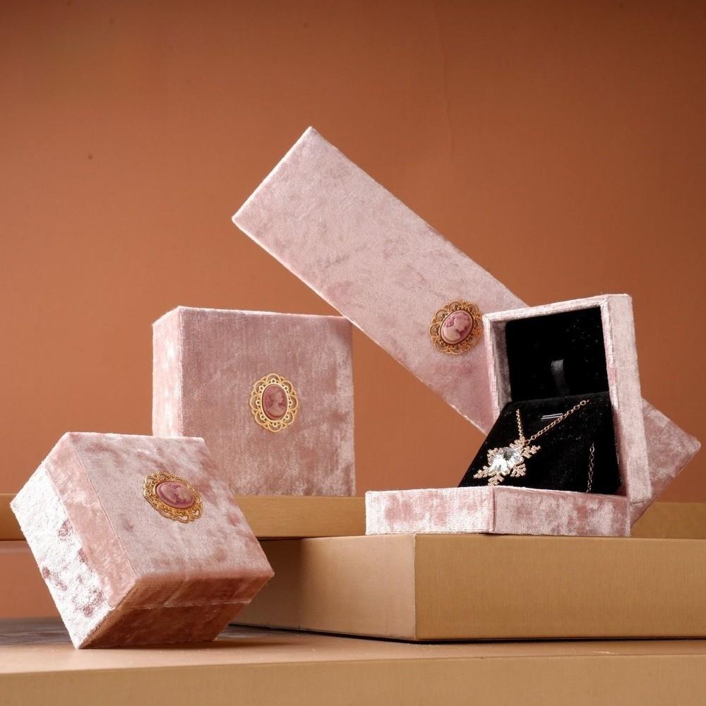 Bracelets Wedding Ring Display Case Pink Necklace Storage Box Retro Jewelry Box Gifts