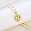 2023 Золотое сердце Цирконий Модное ожерелье из нержавеющей стали для женщин