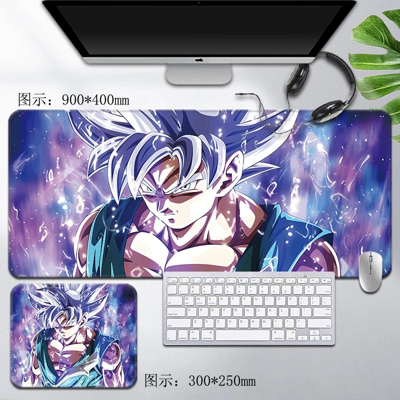 Кожаный коврик для мыши Dragon Ball Водонепроницаемый с принтом Сон Гоку Мужские компьютерные периферийные аксессуары Большой размер Игровой коврик для клавиатуры Офисный коврик для стола