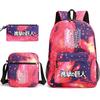 Youth School Backpack Set 3pcs Lightweight Laptop Bag 13inch Compatible Unisex Student With Mesh Padding Stitched Design