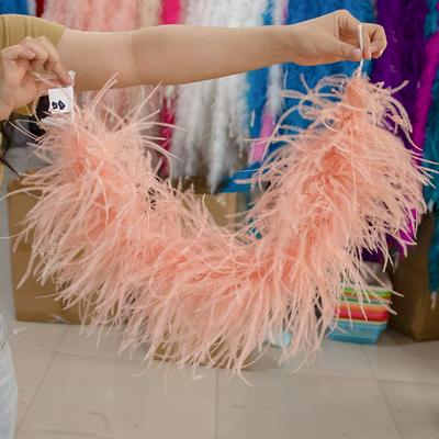 Роскошное боа из натуральных страусиных перьев, длина 50 см, пушистая отделка из страусиных перьев, одежда для вечеринки, рукав для костюма на заказ, Plumas