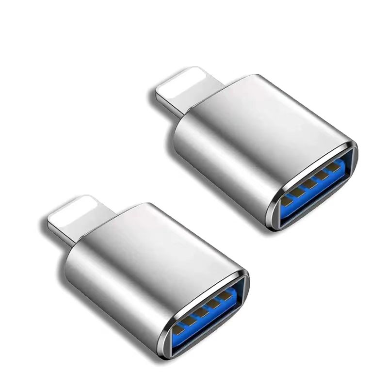 Адаптер освещения к USB OTG для iPhone 14, 13, 12, 11 X Xs Pro Max 7, 8 Plus 12 Mini iPad iOS 17, 16, 15, 14, 13, преобразователь данных, адаптер для камеры U, диск