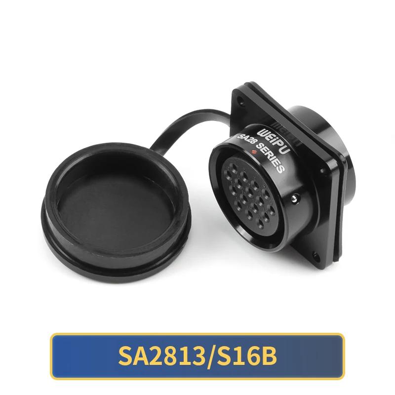 WEIPU SA28 Panel Female Socket Z 2 3 4 7 8 9 10 12 16 17 20 24 26 35 Pin Waterproof M28 Electrical Connector IP67 Large Current