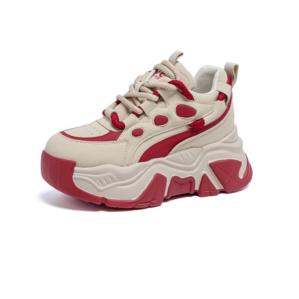 Весна 2025 г. Модные женские туфли Daddy на платформе, увеличивающие рост - повседневная модная спортивная обувь