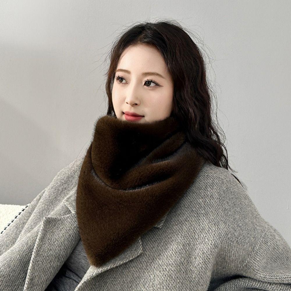 Long Wrap Faux Fur Scarf Soft Plush Faux Fur Neck Scarf New Neck Warmer Women