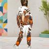 Girls Hooded Long Sleeve Possum Pumpkin Halloween Printed Two Piece Set Kangaroo Pocket Cuffed Pants