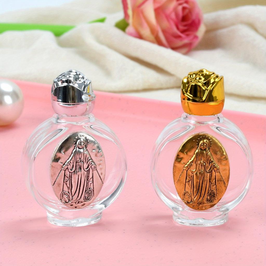 1 шт. Бутылка для святой воды с узором Богоматери, религиозная бутылка с крестом, христианская бутылка со скульптурой Девы, бутылка для святой воды