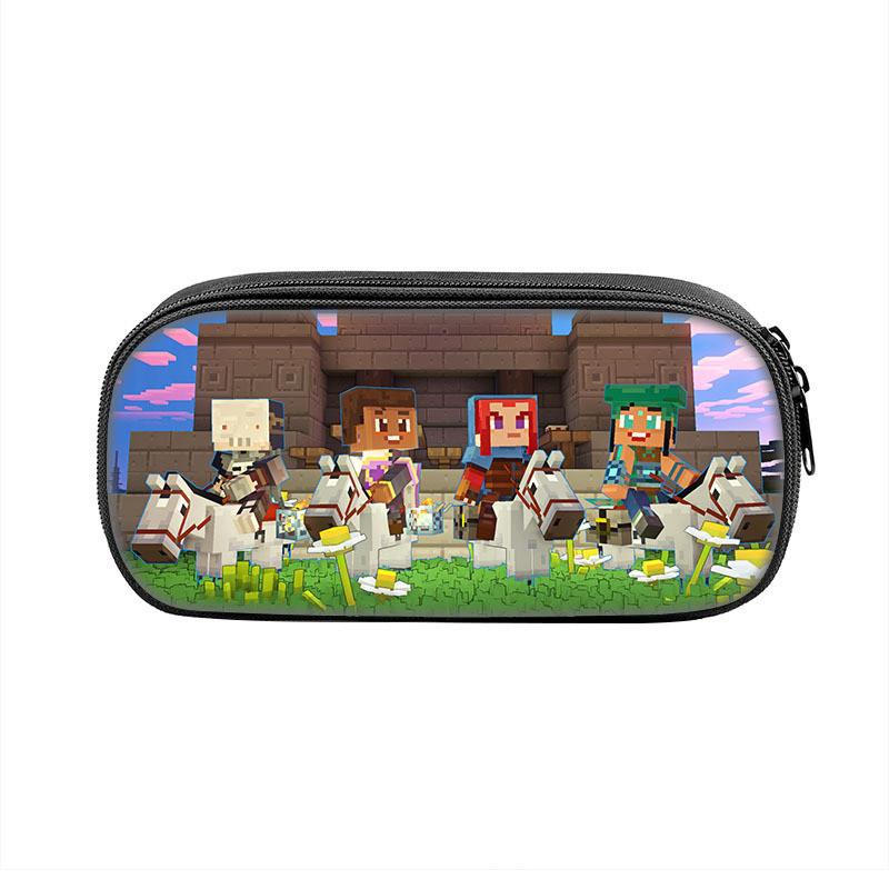 Сумка для хранения школьных принадлежностей Minecraft Legends из прочного полиэстера для детей