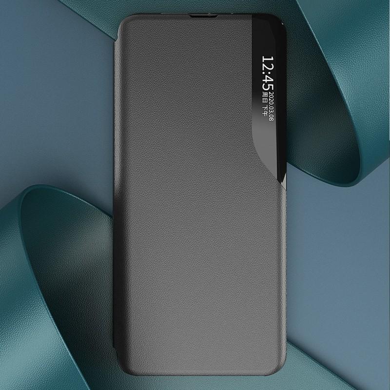 Магнитный чехол-книжка с боковым окошком и подставкой для Galaxy S23 Ultra S22 S21 Note20 A53, тонкий, противоударный, из ПК