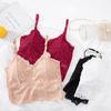 Fashion Sleeveless Lace Vest Wirefree Padded Bra Short Camisole Fitness Underwear Floral Lace Bra