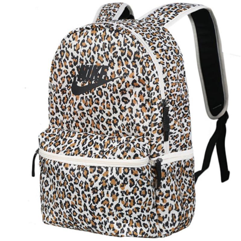 Nike Polyester Backpack Unisex Leopard Print Casual