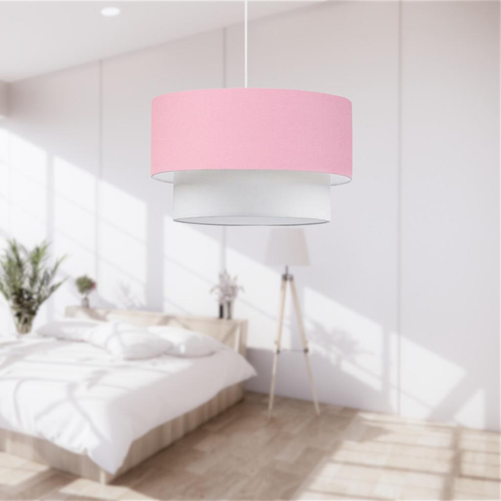 Cake Single Pendant Chandelier Pink Fabric Bedroom Children's Room Living Room Chandelier