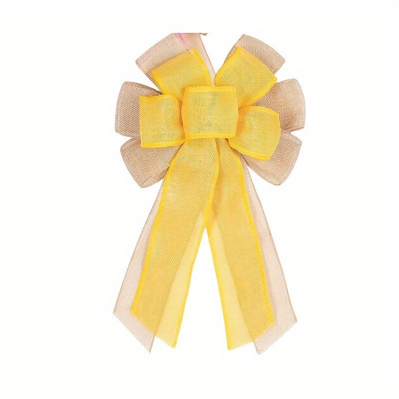 Красочный многослойный бант из мешковины летний венок декоративное подвесное домашнее украшение