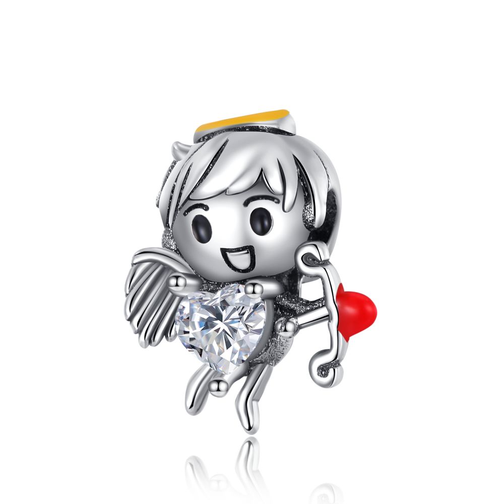 925 Silver Luminous Firefly Love Guitar Beads Pendant Fit Bracelet DIY Women Jewelry Gift