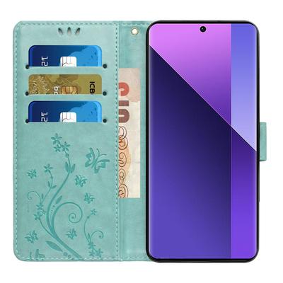 Чехол-кошелек для Xiaomi 14T Pro с принтом, из ПУ-кожи, с ремешком