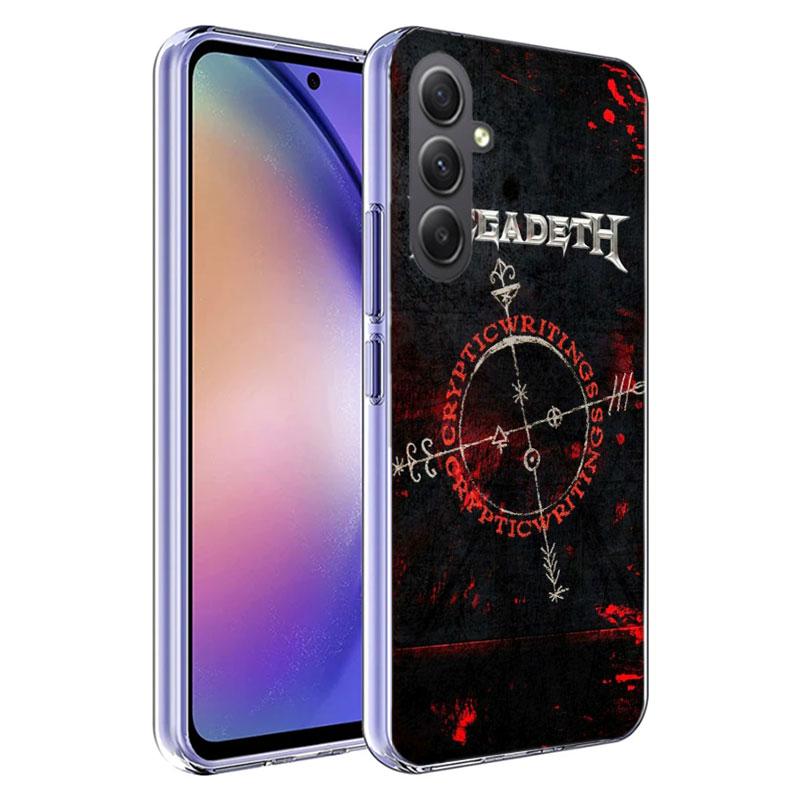 Чехол для телефона Музыкальная группа M-Megadeth для Samsung A16 A26 A36 A56 A17 A03S A04S A02S A05S A50S A30 A20 A70S A40 A21 Galaxy Note 20 10