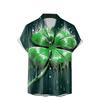 Men'S Summer Shirt 3D Printing Fashion Casual Green Collection Loose Short Sleeve Shirt