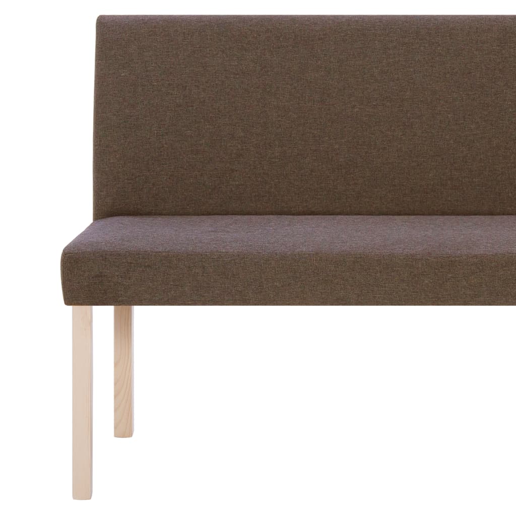 Bench 139.5 cm Brown Polyester