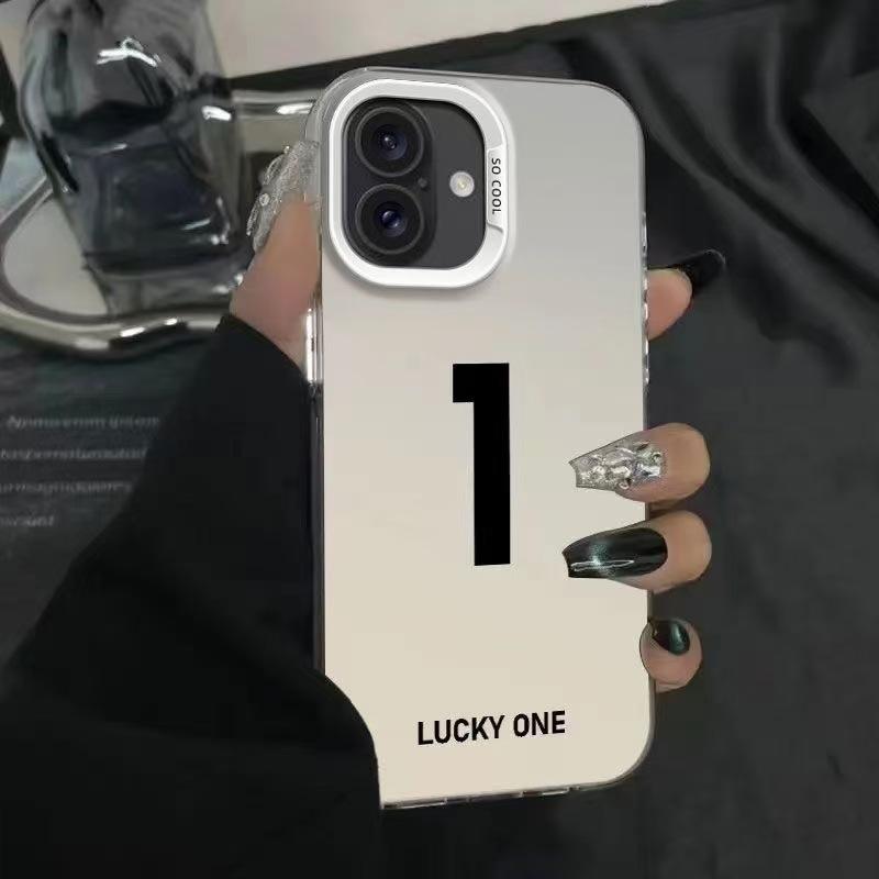 Новый счастливый номер подходит для чехла для мобильного телефона iphone16 Apple 15promax/14 противоударный 13pro12 Европа и Америка
