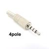 2Pole 3Pole 4Pole 3.5mm Male Headphone Plug Mono Stereo Audio Solder Cable Connector Earphone Jack Metal Repair Adapter