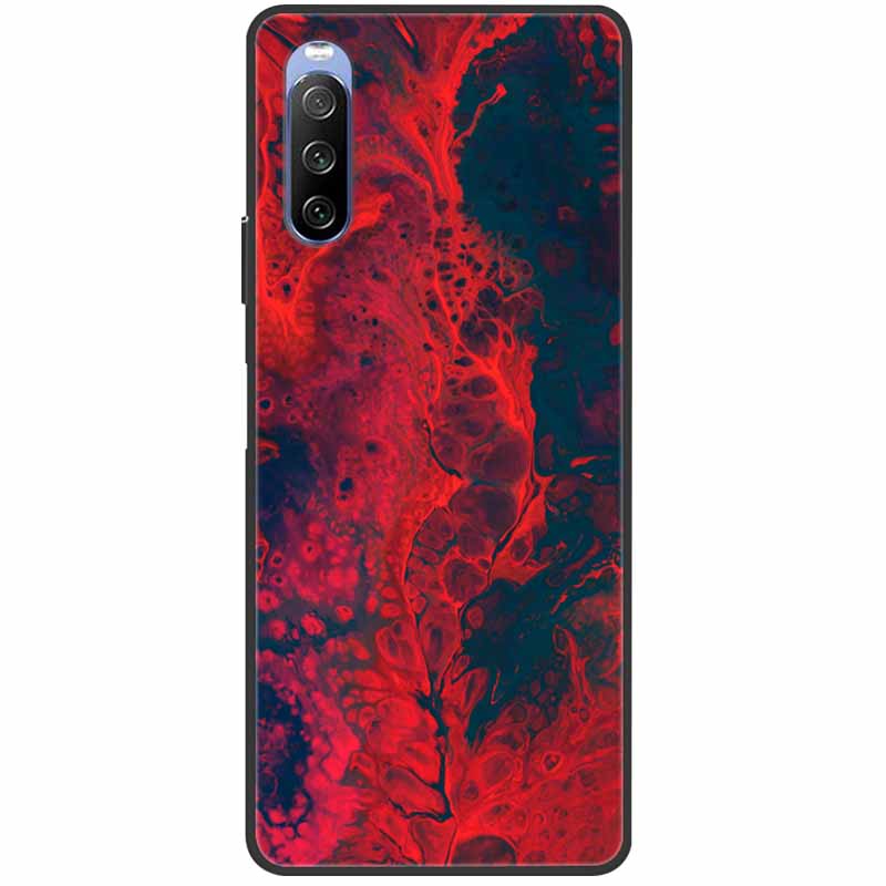 Мягкий чехол для Sony Xperia 10 III Case 5 III Мягкий силиконовый Черные чехлы для Sony Xperia 1 III / Xperia1 XZ4 Чехлы Крутой Мрамор
