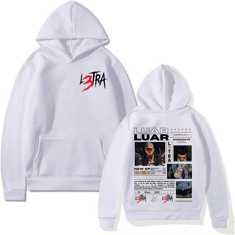 Rapper Luar La L Music Album L3TRA Sweatshirt Men Women Harajuku Hip Hop Fashion Hoodie Vintage Casual Oversized Pullover Hooded