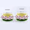 1PCS Ceramic Lotus Incense Burner Buddha Hall Table Household and Indoor Buddha Utensils
