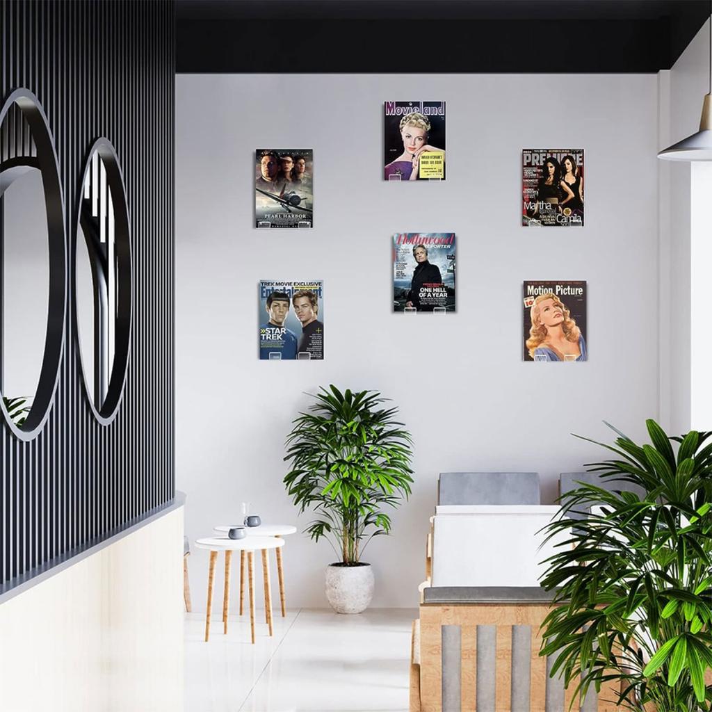 12 шт. Настенная полка для пластинок Акриловая Пластинки Плавающие полки Держатель для дисплея Прозрачное хранение Альбом Книжная полка Хранение книг