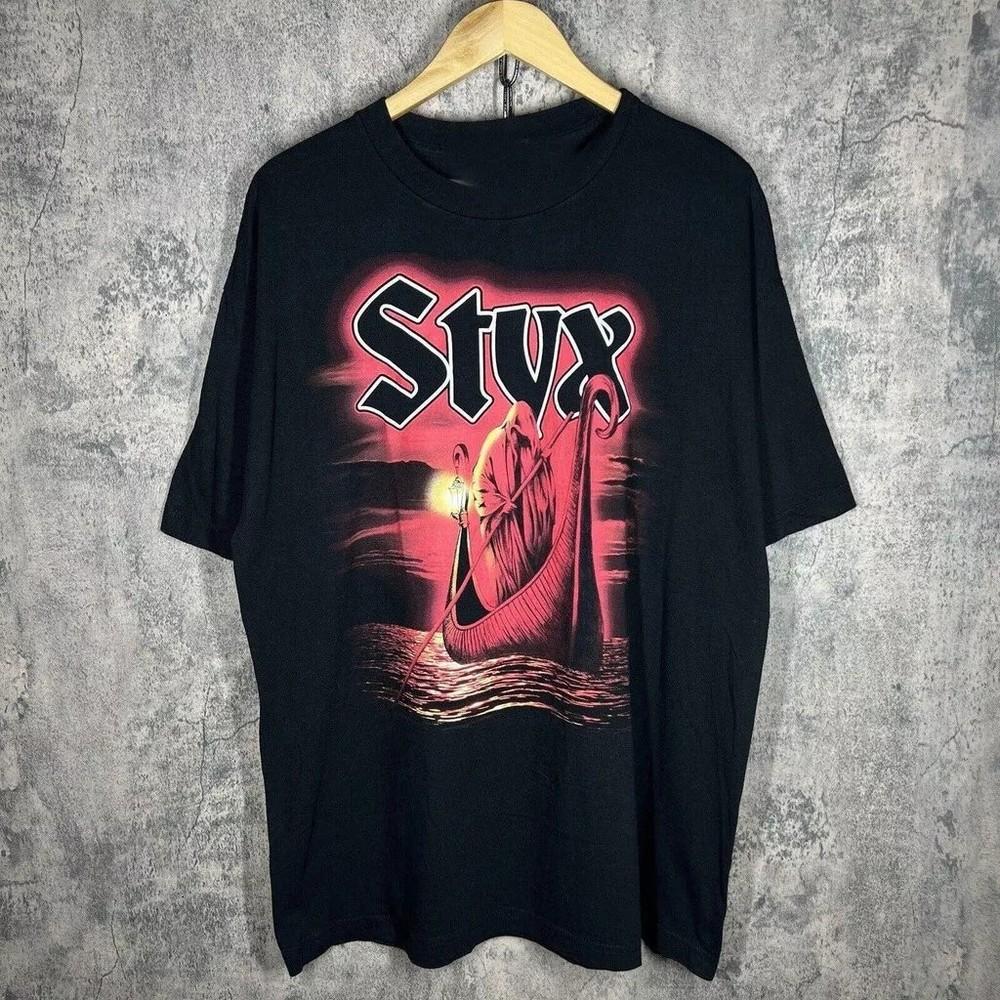 Новая футболка Styx Grim Reaper Ferryman Concert Хлопок Унисекс S-5XL Футболка JU50 Унисекс