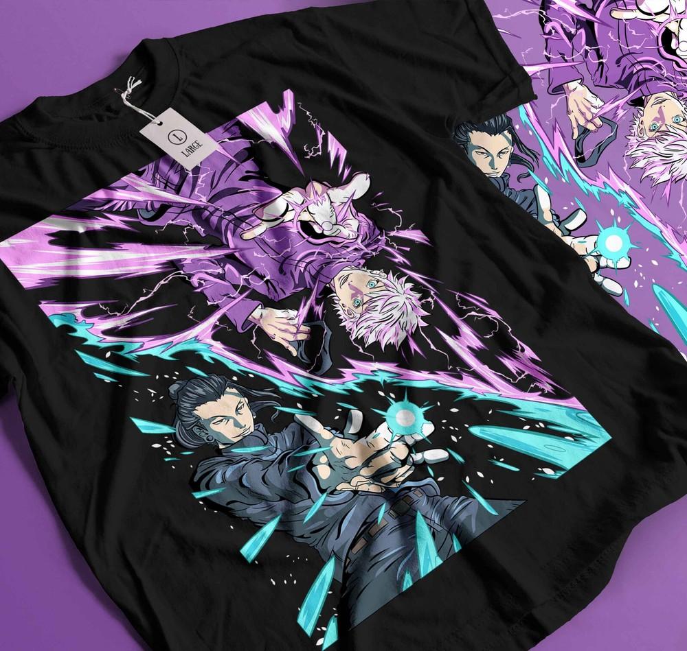 Футболка Jujutsu Kaisen Гэто Сугуру Годзё Девушка Аниме Подарок Черная Футболка Подарок 316