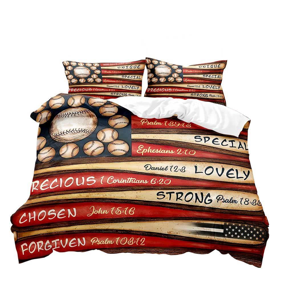 Sports Style Basketball Three-piece Quilt Cover 3D Digital Printing Bedding Set Bed Cover